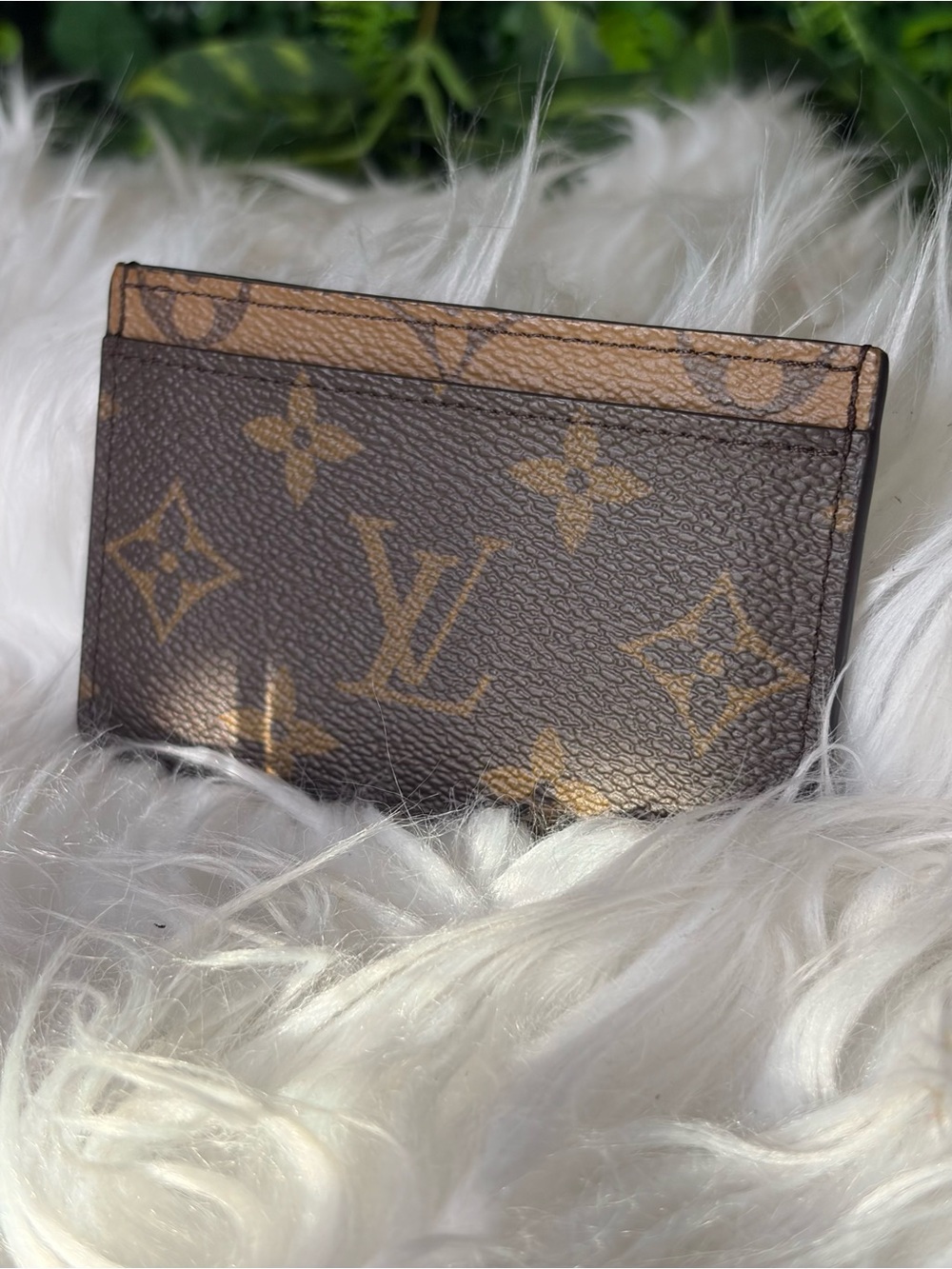 Louis Vuitton Card Holder in Monogram Reverse
